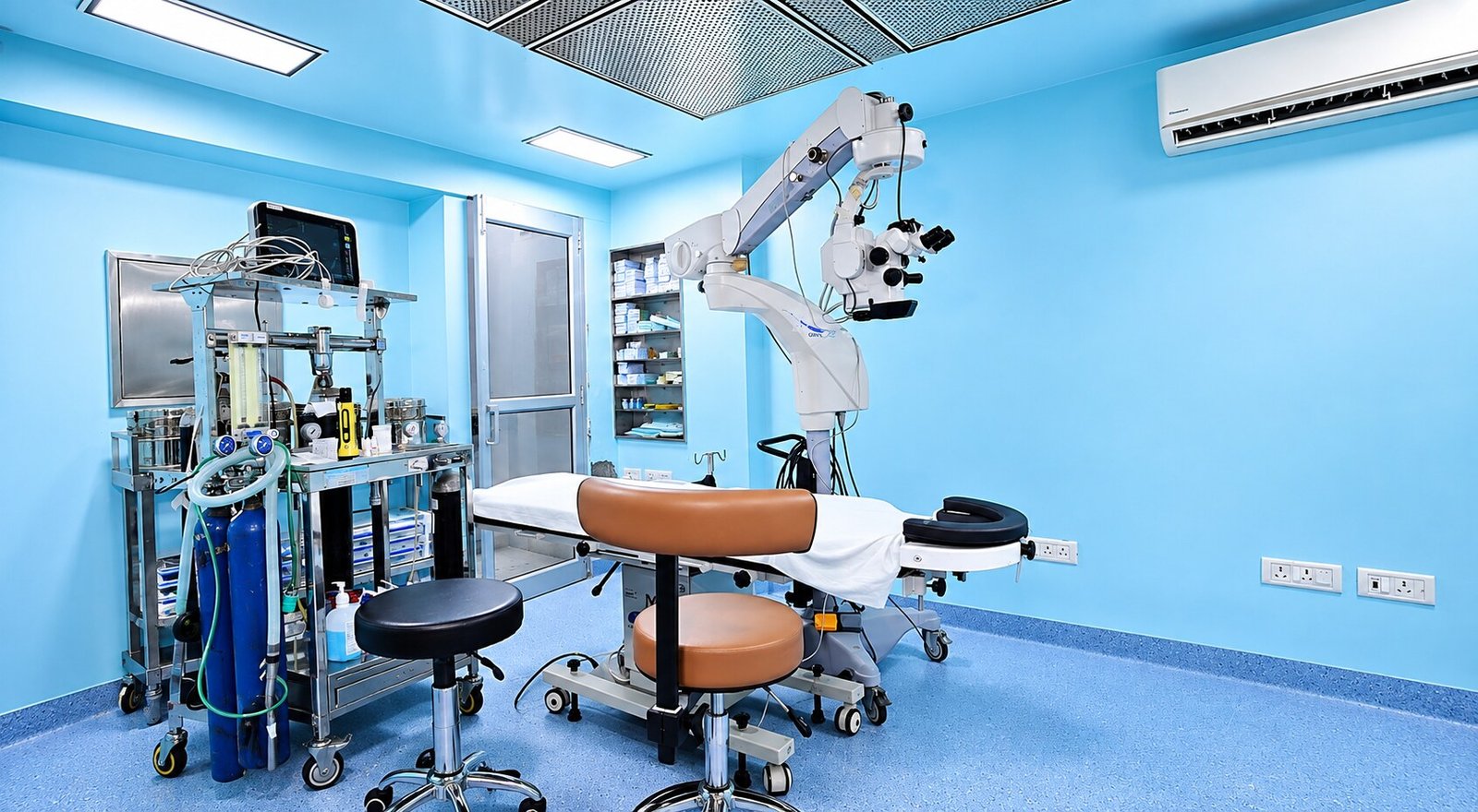 Ophthalmic procedure room at the associated eye hospital